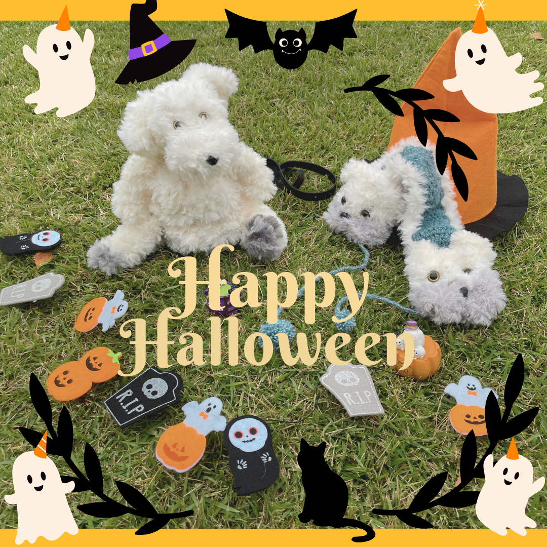 オレンジとブラック ハロウィンのかわいいインスタグラム投稿